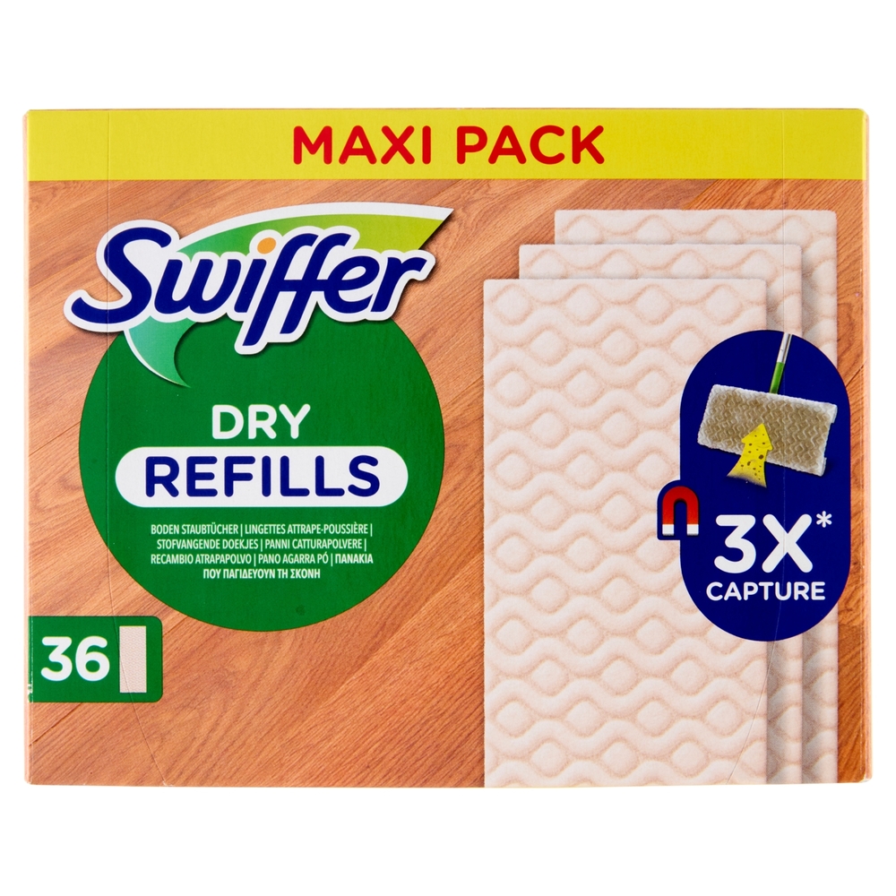 Swiffer Panni Catturapolvere per Scopa Swiffer Legno & Parquet - Ricarica 36 Panni